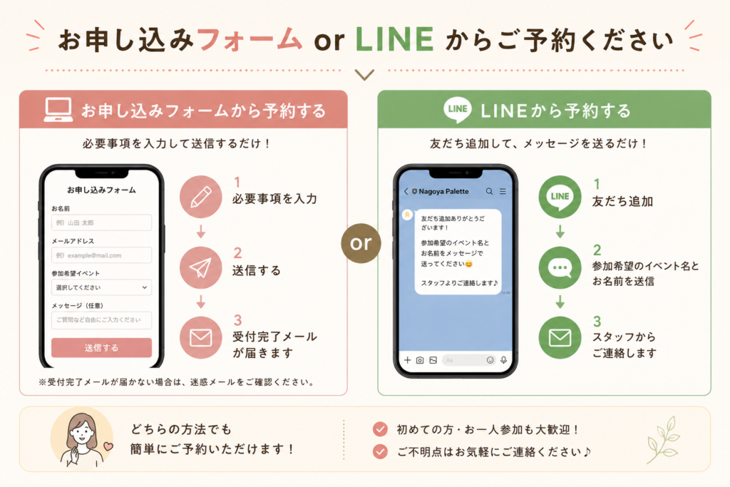 社会人サークル名古屋 予約方法